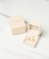 Gift Packaged 'Galli' 18ct Yellow Gold Plated 925 Silver & Shell Pearl Heart Earrings