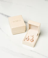 Gift Packaged 'Asquith' 18ct Rose Gold 925 Silver & Shell Pearl Sparkle Earrings