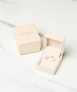Gift Packaged 'Oberly' 18ct Yellow Gold Plated 925 Silver & Freshwater Pearl Stud Earrings