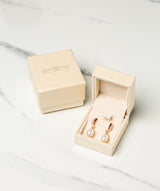 Gift Packaged 'Ryser' 18ct Rose Gold Plated 925 Silver & Freshwater Pearl Drop Earrings