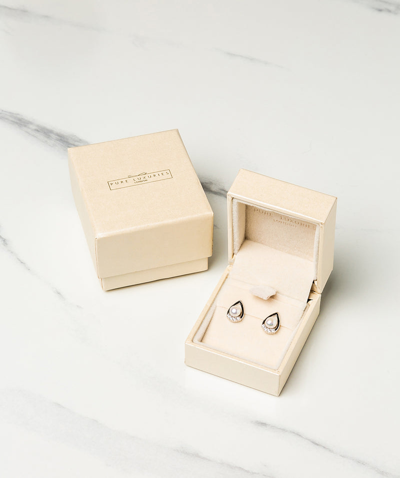Gift Packaged 'Atwood' 925 Silver & Freshwater Pearl Earrings