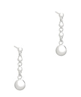 Gift Packaged 'Ottinger' 925 Silver Ball & Chain Drop Earrings