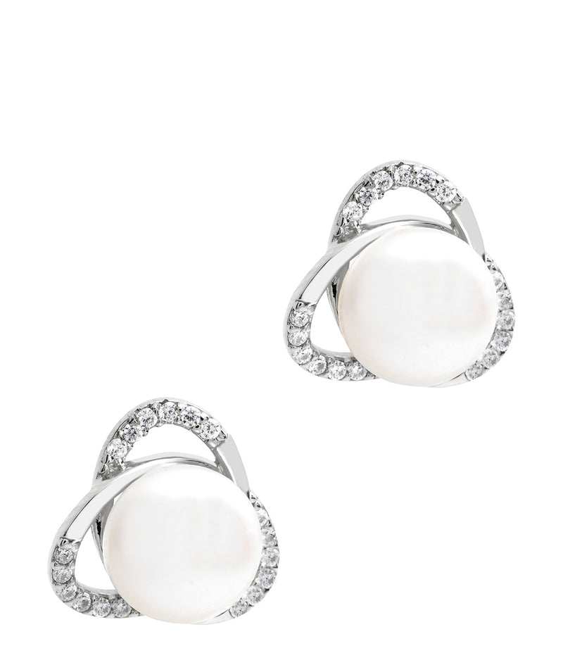 Gift Packaged 'Ortega' 925 Silver & Freshwater Pearl Earrings
