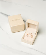 Gift Packaged 'Curzon' 18ct Rose Gold Plated 925 Silver & Freshwater Pearl Earrings