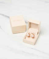 Gift Packaged 'Holton' 18ct Rose Gold Plated 925 Silver & Freshwater Pearl Sparkle Earrings