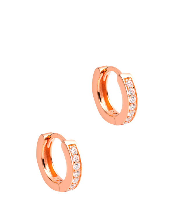 Gift Packaged 'Alison' 18ct Rose Gold Plated 925 Silver Hoop Earrings