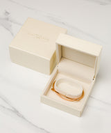 'Elle' Rose Gold Plated Sterling Silver Minimalist Bangle Pure Luxuries London