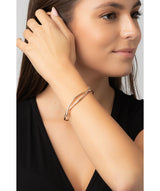 Gift Packaged 'Elle' 18ct Rose Gold Plated 925 Silver Minimalist Bangle