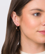 Gift Packaged 'Vilma' 18ct Rose Gold Plated 925 Silver Open Hoop Earrings