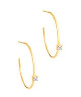 Gift Packaged 'Vilma' 18ct Yellow Gold Plated 925 Silver Open Hoop Earrings