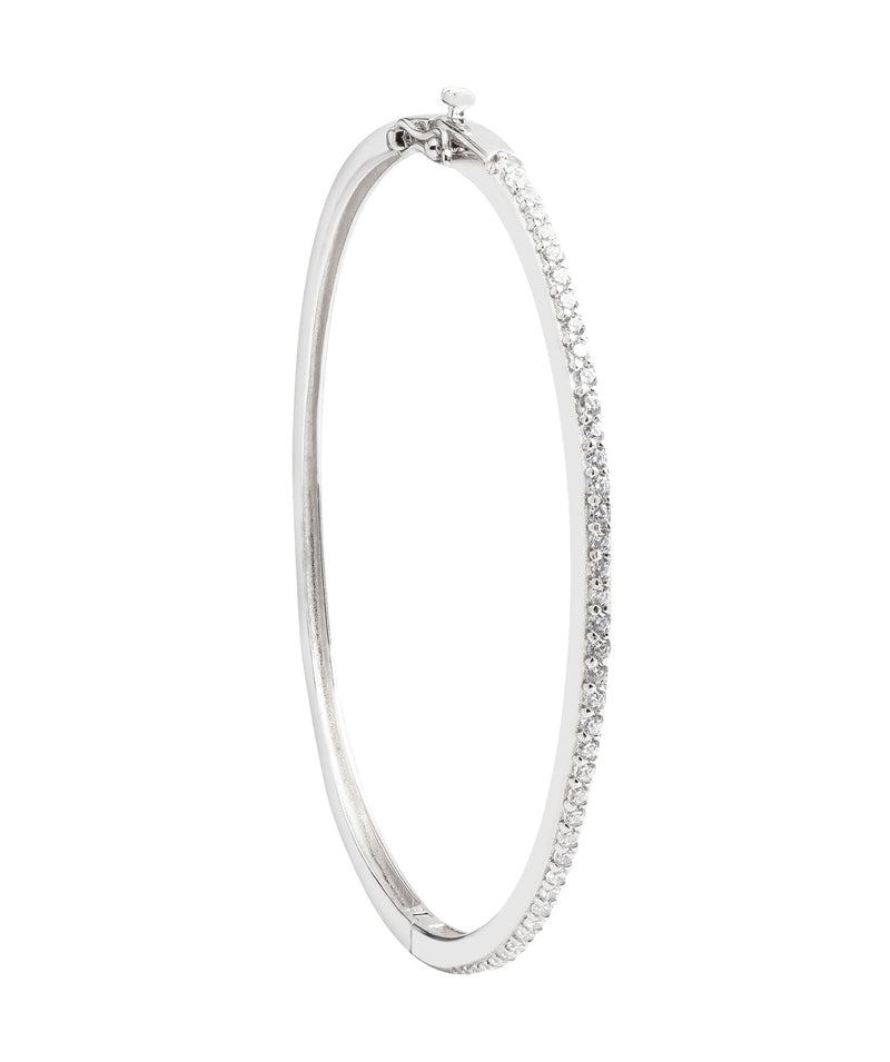 'Cecile' Sterling Silver and Cubic Ziconia Bangle Pure Luxuries London