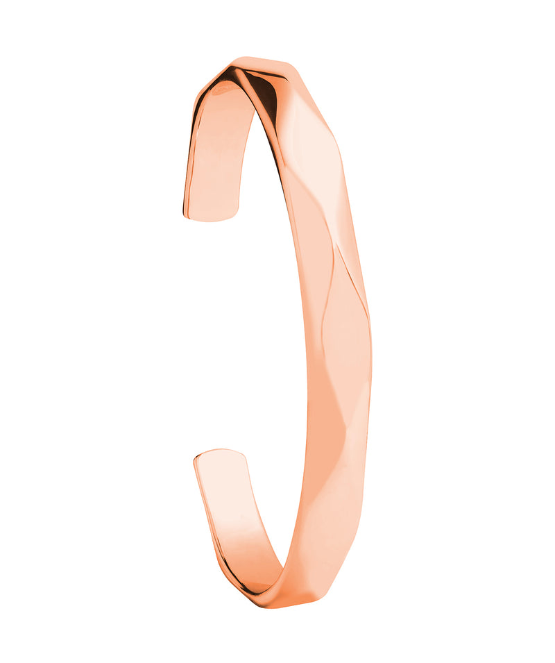 'Aurelle' Rose Gold Plated Sterling Silver Bangle Pure Luxuries London