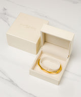 'Aurelle' Yellow Gold Plated Sterling Silver Bangle Pure Luxuries London