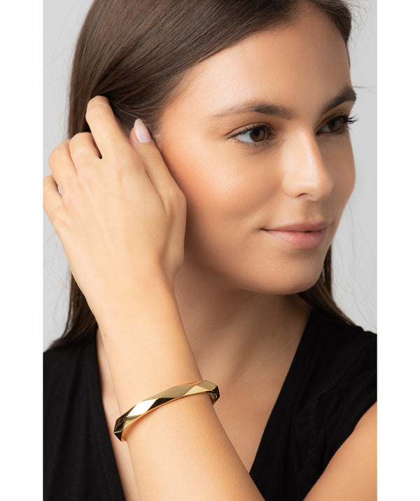 Gift Packaged 'Aurelle' 18ct Yellow Gold Plated 925 Silver Bangle