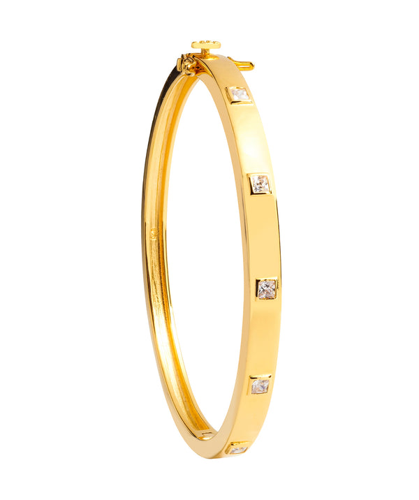 'Coralle' Yellow Gold Plated Sterling Silver and Cubic Zirconia Bracelet Pure Luxuries London