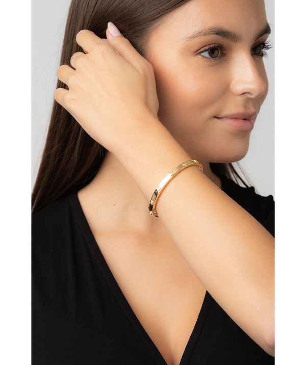 Gift Packaged 'Coralle' 18ct Yellow Gold Plated 925 Silver and Cubic Zirconia Bracelet