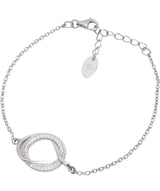 Gift Packaged 'Moreno' 18ct Rhodium Plated 925 Silver & Cubic Zirconia Bracelet