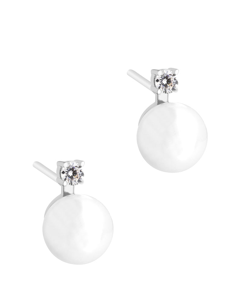 'Tomasa' Sterling Silver and Pearl Earrings Pure Luxuries London