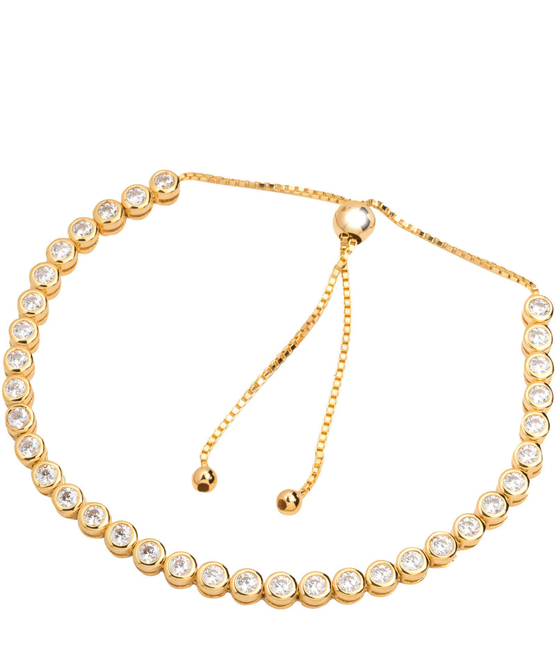 'Harriet' Yellow Gold Plated Sterling Silver and Cubic Zirconia Bracelet Pure Luxuries London