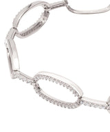 Gift Packaged 'Romilly' Rhodium Plated 925 Silver & Cubic Zirconia Bracelet Pure Luxuries London