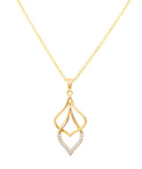 Gift Packaged 'Tessa' 18ct Yellow Gold Plated 925 Silver & Cubic Zirconia Hanging Teardrops Necklace Pure Luxuries London