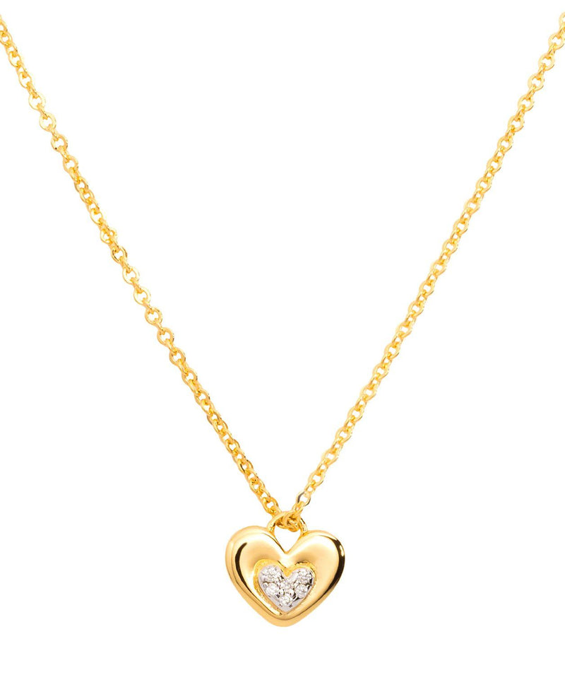 Gift Packaged 'Yelena' 18ct Yellow Gold Plated 925 Silver & Cubic Zirconia Heart Necklace