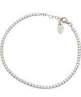 Gift Packaged 'Lotte' Rhodium Plated 925 Silver & Cubic Zirconia Bracelet