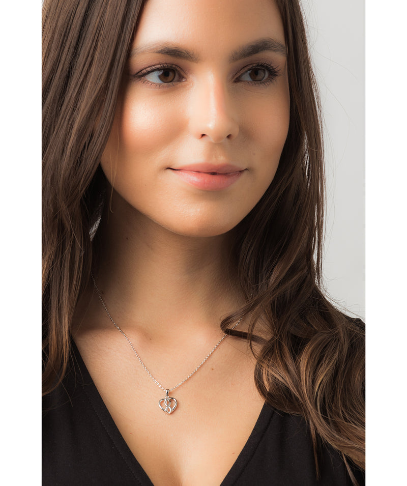 Gift Packaged 'Cirillo' 925 Silver Woven Heart Necklace