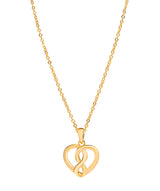 Gift Packaged 'Cirillo' 18ct Yellow Gold Plated 925 Silver Woven Heart Necklace