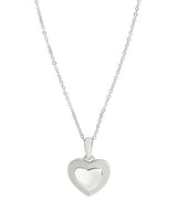Gift Packaged 'Sumner' Rhodium Plated 925 Silver Heart Pendant Necklace
