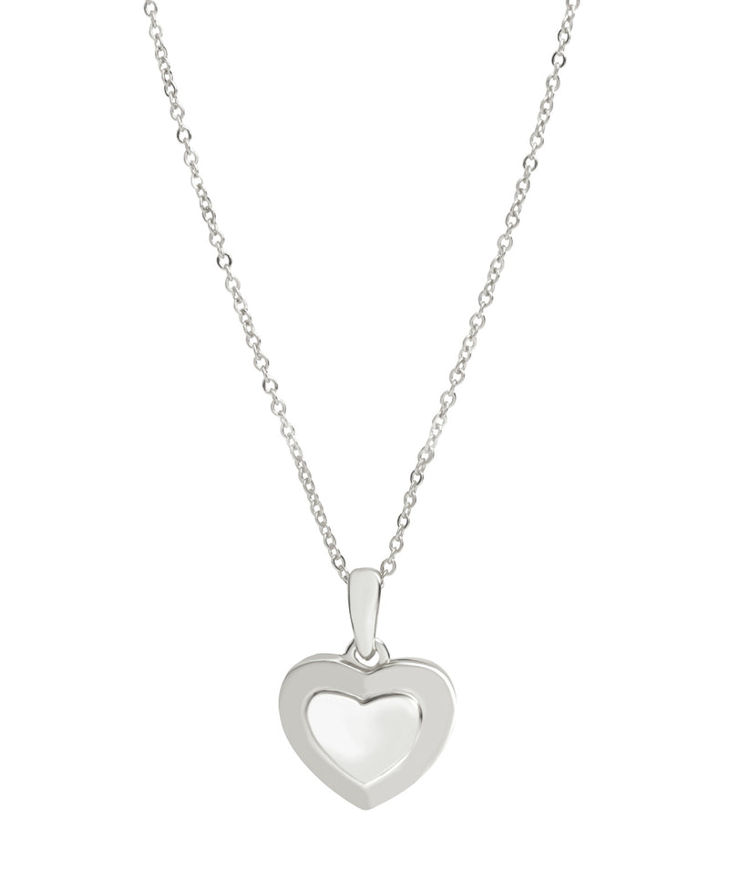 Gift Packaged 'Sumner' Rhodium Plated 925 Silver Heart Pendant Necklace