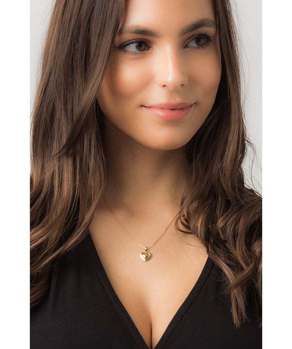 Gift Packaged 'Sumner' 18ct Yellow Gold Plated 925 Silver Heart Pendant Necklace