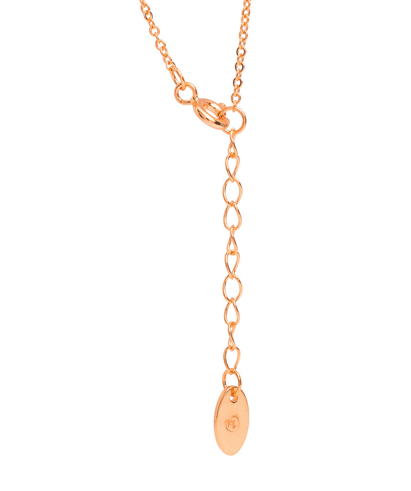 Gift Packaged 'Kouris' 18ct Rose Gold Plated 925 Silver & Cubic Zirconia Necklace