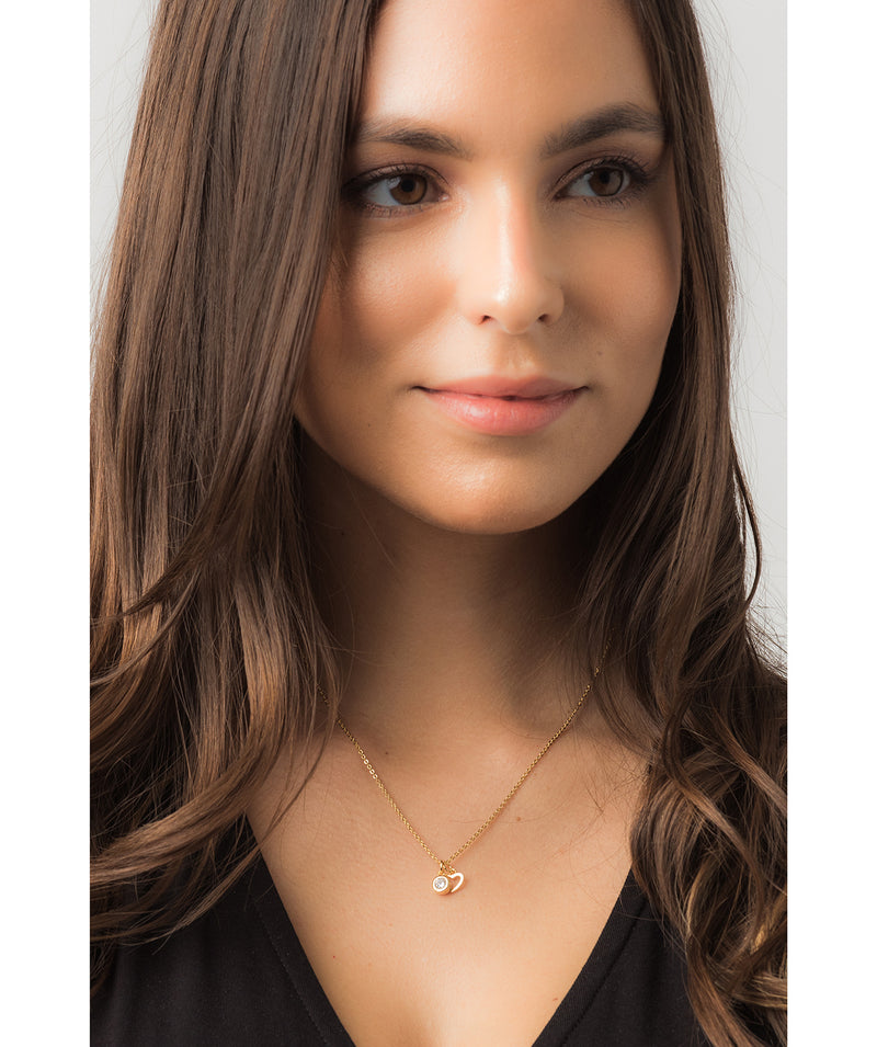 Gift Packaged 'Kouris' 18ct Yellow Gold Plated 925 Silver & Cubic Zirconia Necklace