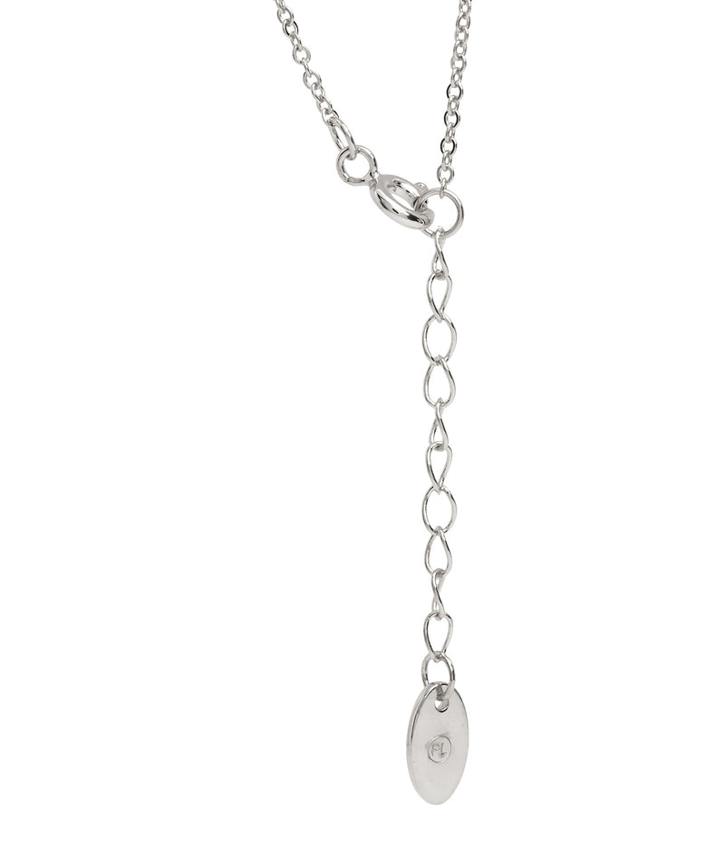 Gift Packaged 'Velez' 925 Silver & Pearl Sparkle Heart Necklace