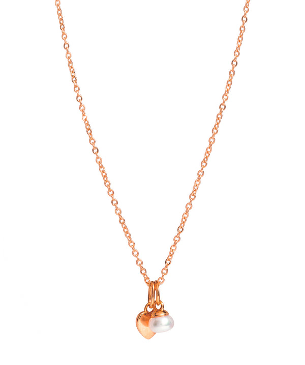 Gift Packaged 'Fonseca' 18ct Rose Gold Plated 925 Silver with Freshwater Pearl Necklace