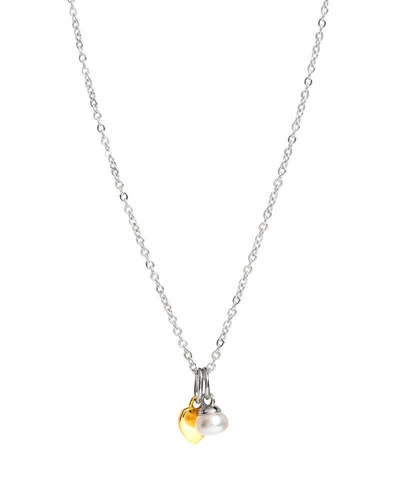 Gift Packaged 'Fonseca' 925 Silver & 18ct Yellow Gold Plated 925 Silver with Freshwater Pearl Necklace