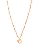 Gift Packaged 'Jaen' 18ct Rose Gold Plated 925 Silver Heart Necklace