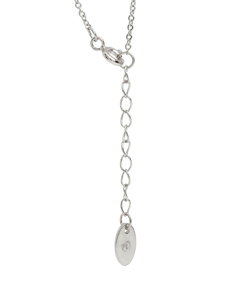 Gift Packaged 'Kubler' Rhodium Plated 925 Silver Heart & Circle Pendant Necklace