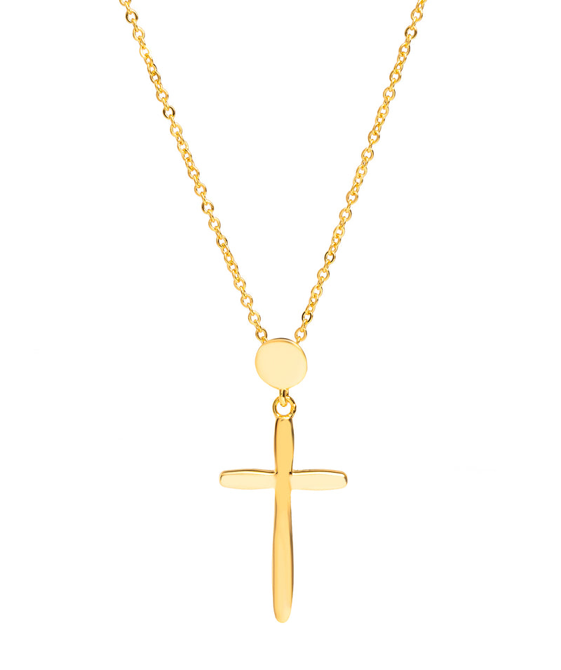 Gift Packaged 'Moraz' 18ct Yellow Gold Plated 925 Silver Cross Pendant Necklace