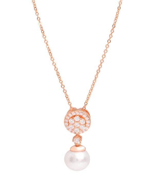 Gift Packaged 'Andress' 18ct Rose Gold Plated 925 Silver & Cubic Ziconia Necklace