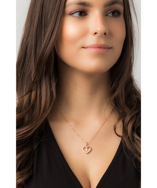 Gift Packaged 'Nicole' 18ct Rose Gold Plated 925 Silver & Cubic Zirconia Necklace