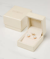 Gift Packaged 'Laval' 18ct Rose Gold Plated 925 Silver & Freshwater Pearl Stud Earrings