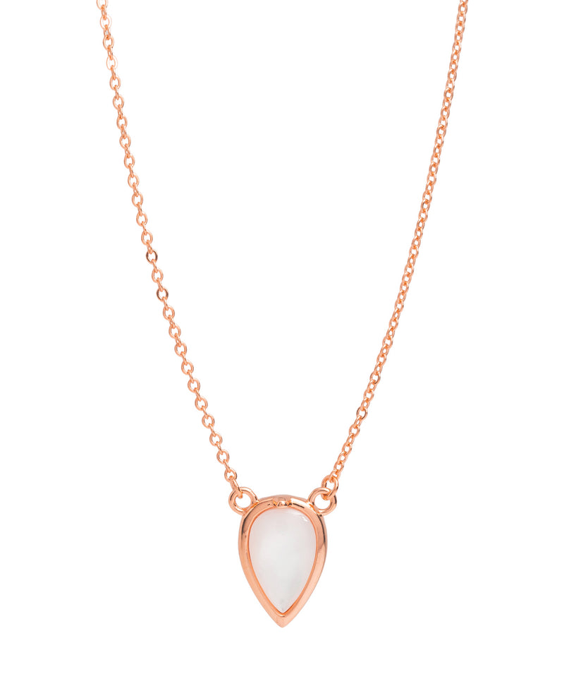 Gift Packaged 'Hesse' 18ct Rose Gold Plated 925 Silver & Shell Pearl Necklace