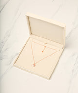 Gift Packaged 'Romero' 18ct Rose Gold Plated 925 Silver Cubic Zirconia Swirl & Freshwater Pearl Pendant Necklace