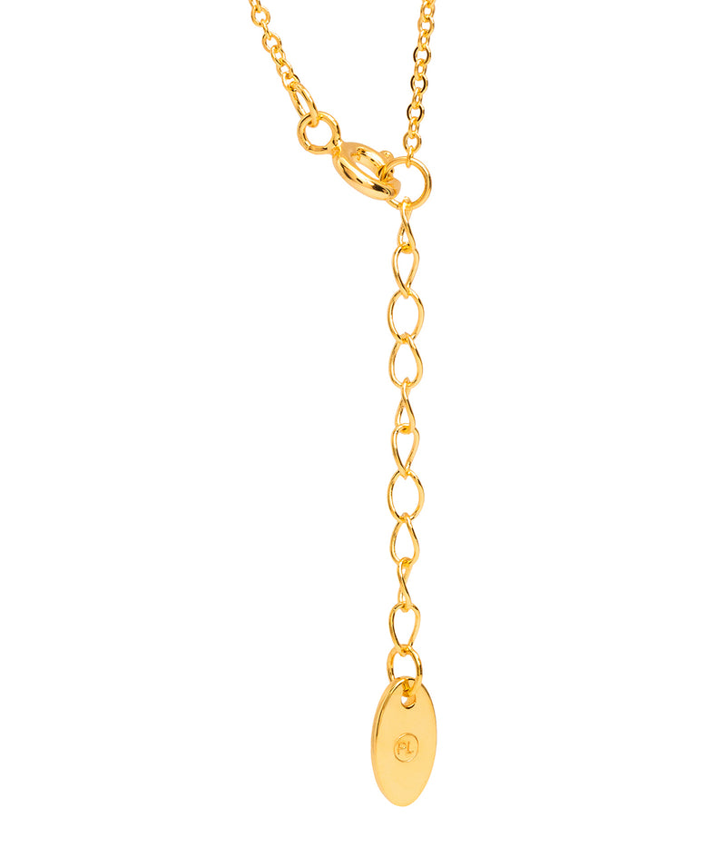 Gift Packaged 'Romero' 18ct Yellow Gold Plated 925 Silver Cubic Zirconia Swirl & Freshwater Pearl Pendant Necklace