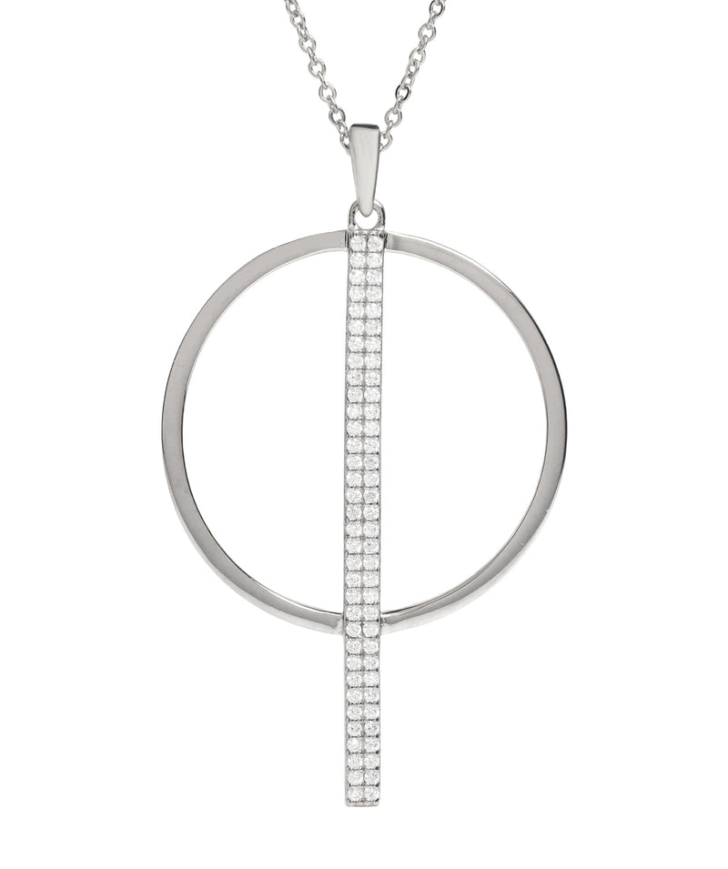 Gift Packaged 'Borealis' 925 Silver & Cubic Zirconia Circle Necklace