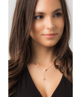 Gift Packaged 'Velata' 18ct Rose Gold Plated 925 Silver Cascading Stars Necklace