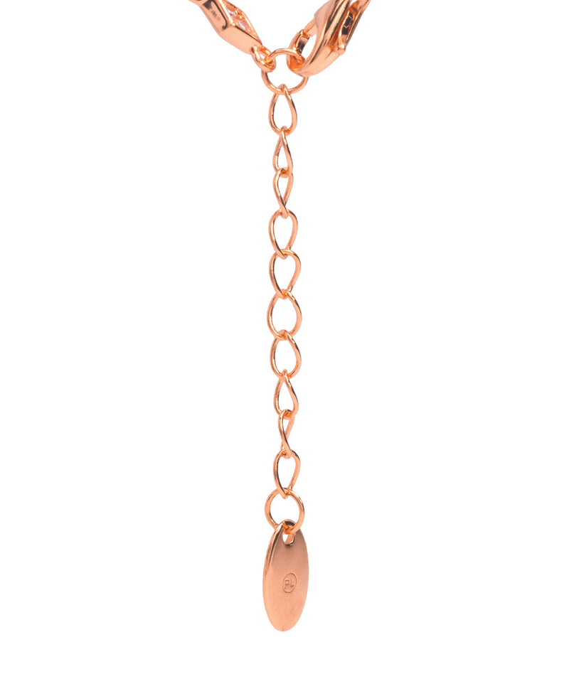 Gift Packaged 'Piccard' 18ct Rose Gold Plated 925 Silver & Cubic Zirconia Necklace
