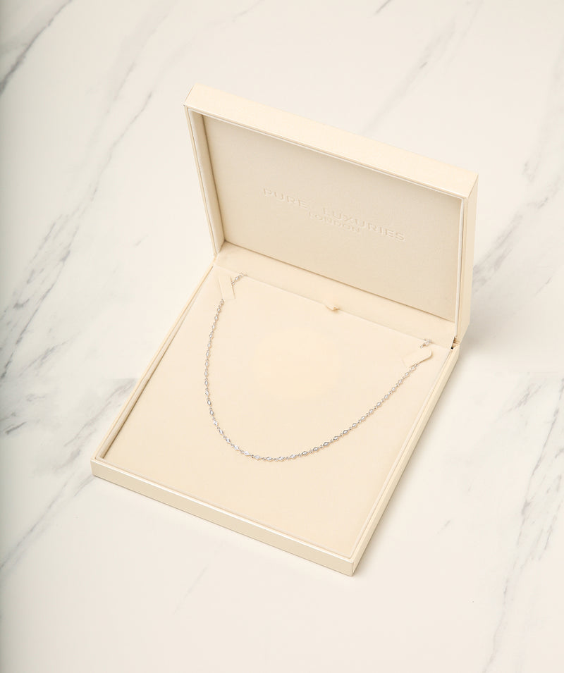 Gift Packaged 'Piccard' 925 Silver & Cubic Zirconia Necklace